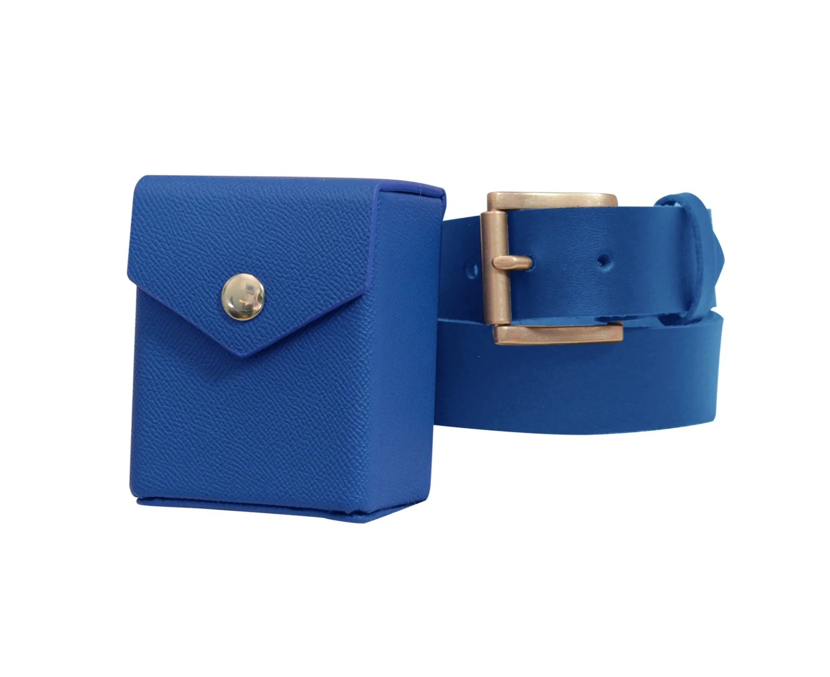 Blue - Hard Shell - Textured Leather - Deck Box - With Belt Loop - Image 4