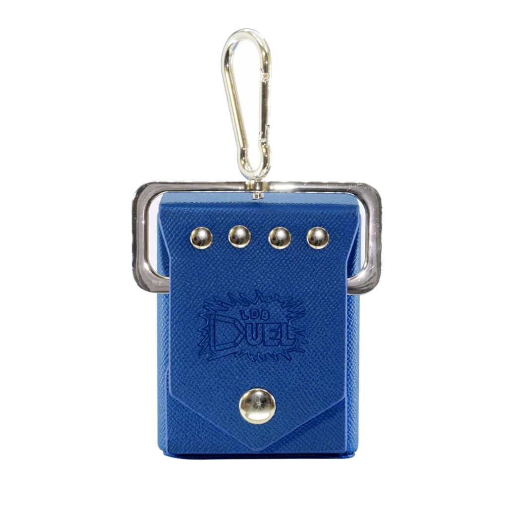 Blue - Hard Shell - Textured Leather - Deck Box - With Belt Loop - Image 6