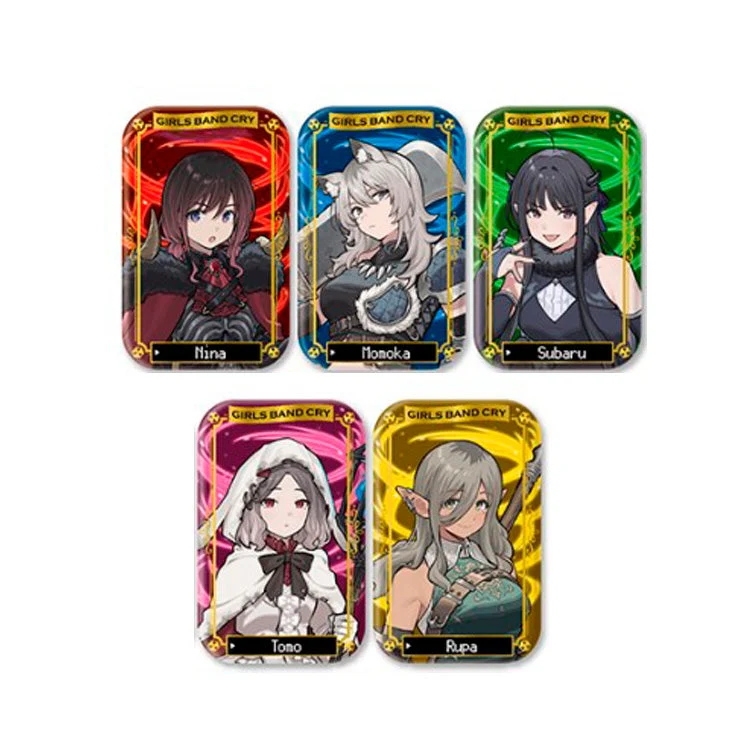 Girls Band Cry Anime Merch - Foil Marukaku Can Badge 2 - Image 2