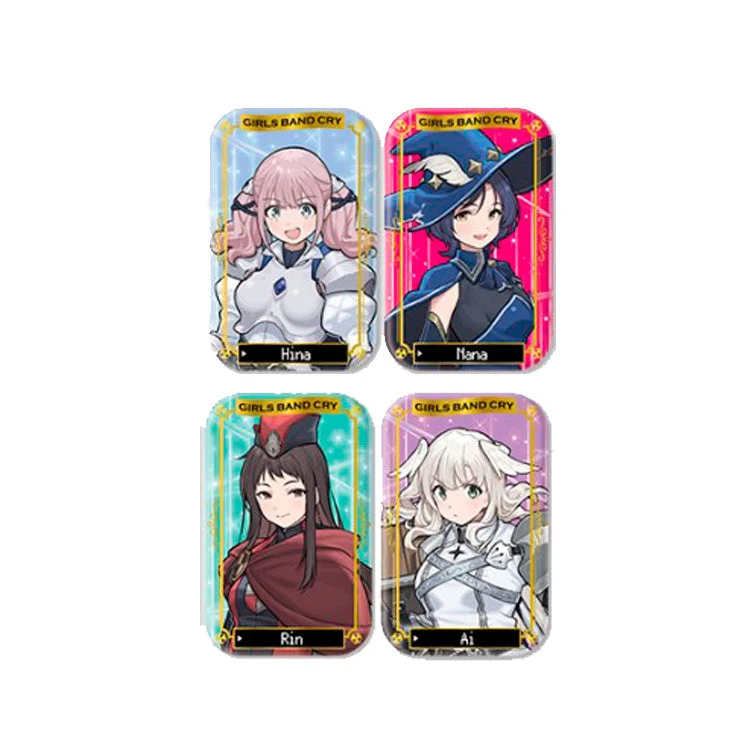 Girls Band Cry Anime Merch - Foil Marukaku Can Badge 2 - Image 3
