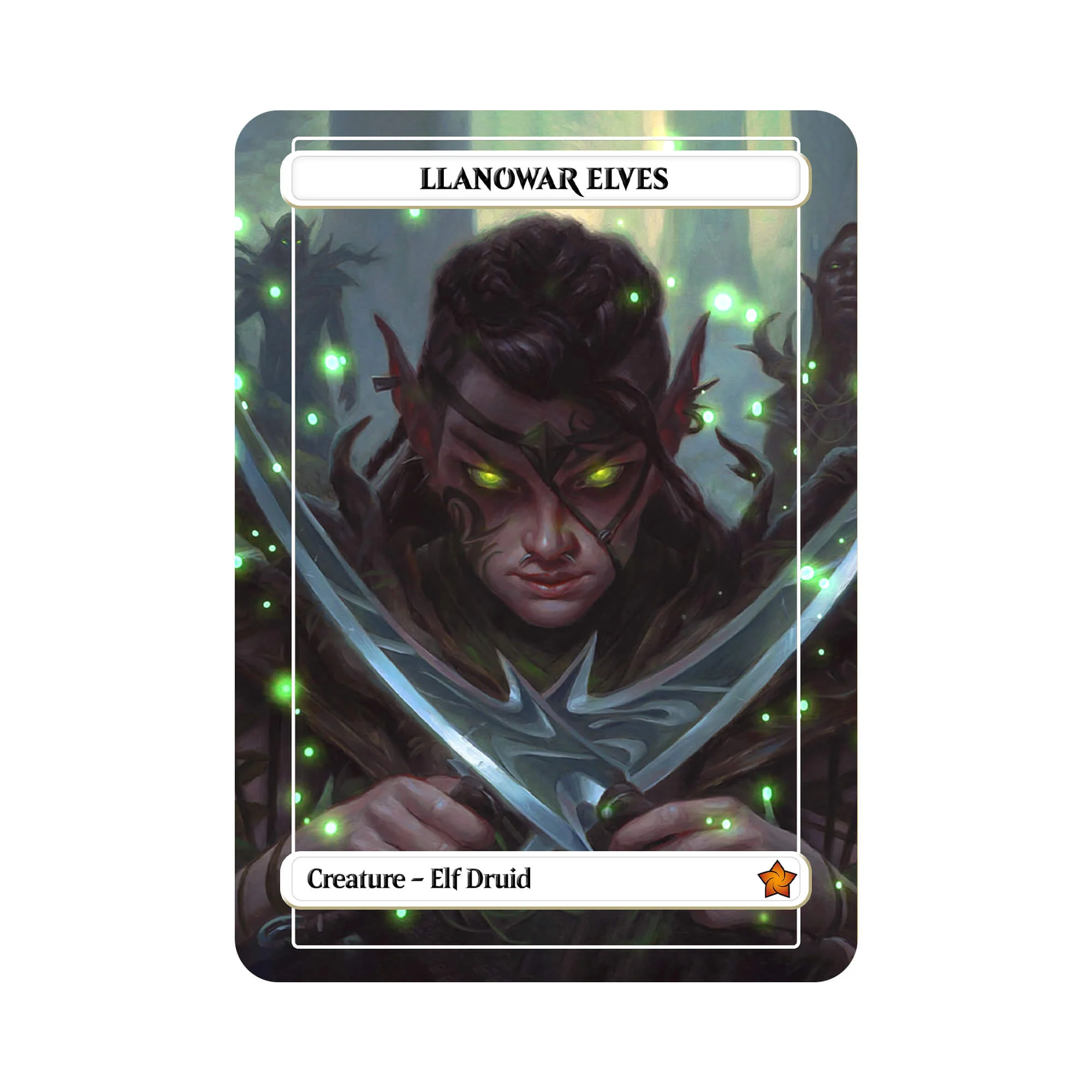 Llanowar Elves Metal Orica Card