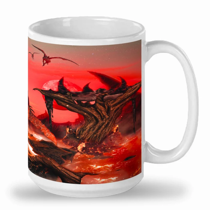 Red Demon / Devil - 15 oz Ceramic Mug - Image 10