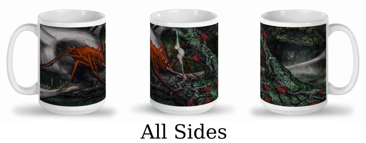 Spider Creature - 15 oz Ceramic Mug - Image 3