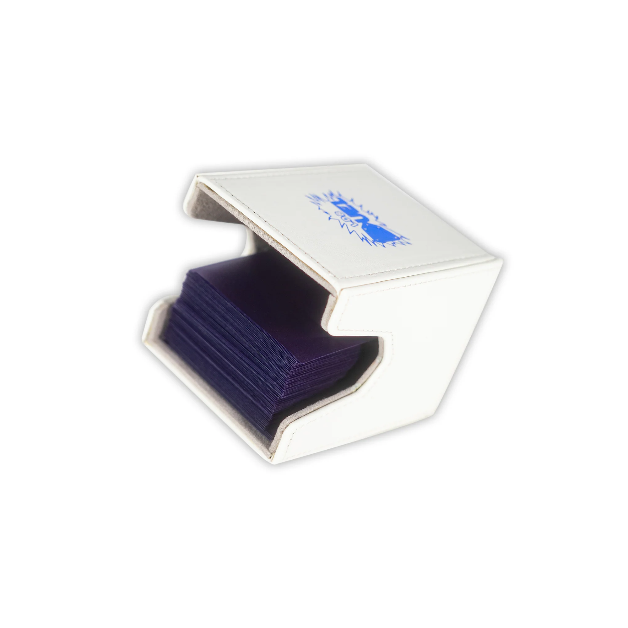 White - Mach 3 - Deck Box - Holds 100 Double Sleeved Cards - Magnetic Removable Lid - Image 7